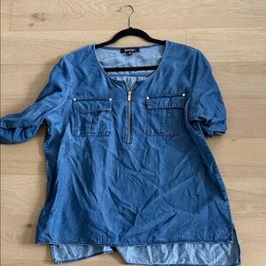 Ellen Tracy Denim Blue Women's Blouse